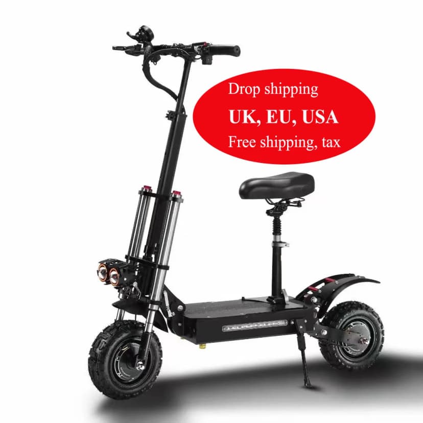 Trottinette électrique pliable puissante de 5 600 W - Batterie 60 V 40 Ah, vitesse de 100 km/h