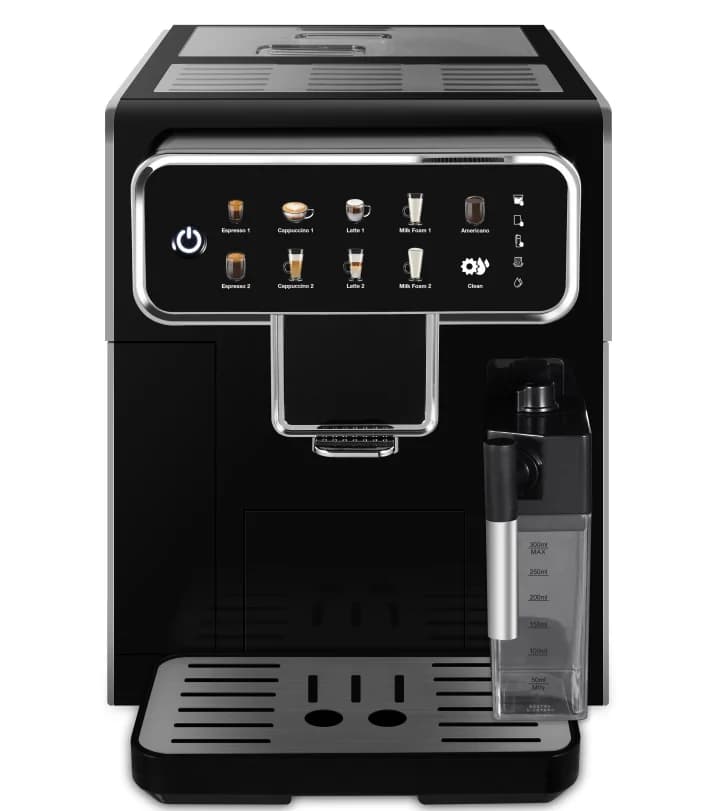 Machine à expresso entièrement automatique RON AM7203 avec moulin et mousseur à lait