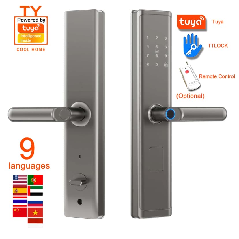 Serrure de porte intelligente Tuya TTLOCK à empreinte digitale - Accès sans clé
